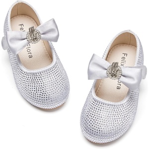image:imageFelix amp Flora Toddler Flower Girl Dress Shoes  Baby Girl Ballet Mary Jane Flats for Party School WeddingBf08s Grey