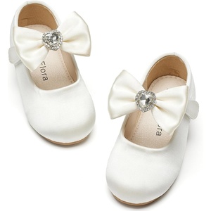 image:imageFelix amp Flora Toddler Flower Girl Dress Shoes  Baby Girl Ballet Mary Jane Flats for Party School WeddingBf15ivory White