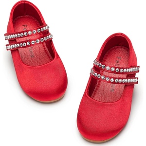 image:imageFelix amp Flora Toddler Flower Girl Dress Shoes  Baby Girl Ballet Mary Jane Flats for Party School WeddingBf18red