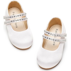 image:imageFelix amp Flora Toddler Flower Girl Dress Shoes  Baby Girl Ballet Mary Jane Flats for Party School WeddingBf18white