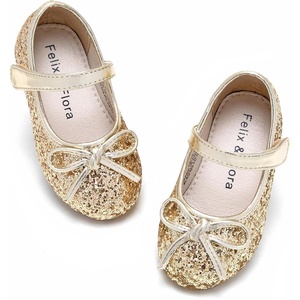 image:imageFelix amp Flora Toddler Flower Girl Dress Shoes  Girl Ballet Flats Party School Shoes WeddingB802glitter Gold