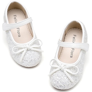 image:imageFelix amp Flora Toddler Flower Girl Dress Shoes  Girl Ballet Flats Party School Shoes WeddingB802glitter White