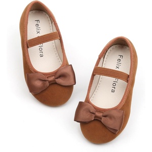 image:imageFelix amp Flora Toddler Flower Girl Dress Shoes  Girl Ballet Flats Party School Shoes WeddingB803brown
