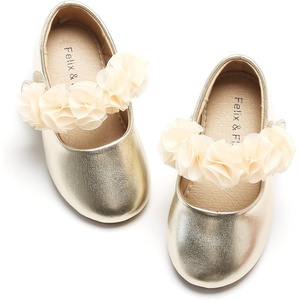 image:imageFelix amp Flora Toddler Flower Girl Dress Shoes  Girl Ballet Flats Party School Shoes WeddingB819gold