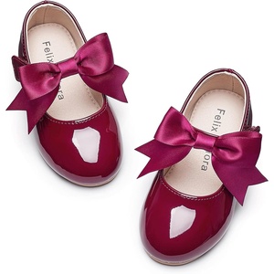 image:imageFelix amp Flora Toddler Flower Girl Dress Shoes  Girl Ballet Flats Party School Shoes WeddingB821burgundy