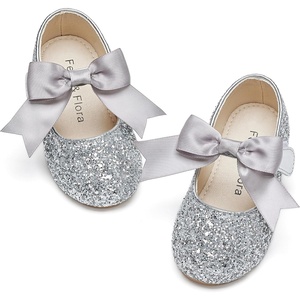 image:imageFelix amp Flora Toddler Flower Girl Dress Shoes  Girl Ballet Flats Party School Shoes WeddingB821glitter Silver