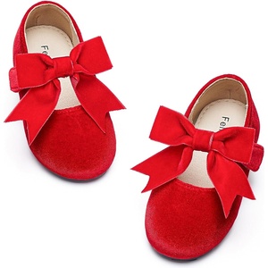 image:imageFelix amp Flora Toddler Flower Girl Dress Shoes  Girl Ballet Flats Party School Shoes WeddingB821velvet Red