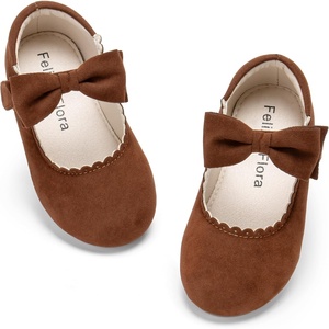image:imageFelix amp Flora Toddler Flower Girl Dress Shoes  Girl Ballet Flats Party School Shoes WeddingBf11brown