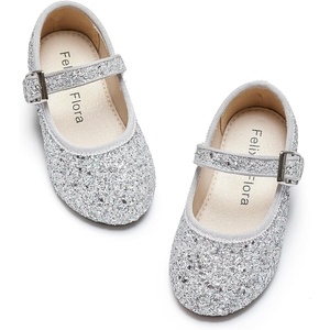 image:imageFelix amp Flora Toddler Flower Girl Dress Shoes  Girl Ballet Flats Party School Shoes WeddingBf20glitter Silver