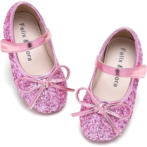 image:imageFelix amp Flora Toddler Flower Girl Dress Shoes  Girl Ballet Flats Party School Shoes WeddingGlitter Pink