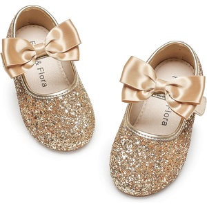 image:imageFelix amp Flora Toddler Girl Dress Shoes  Flower Girl Ballet Flats School Wedding PartyB903glitter Gold
