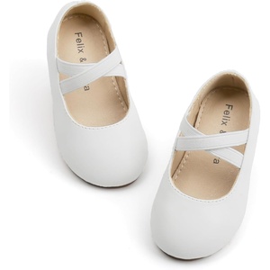 image:imageFelix amp Flora Toddler Girl Dress Shoes  Flower Girl Ballet Mary Jane Flats Party School WeddingB869fl White