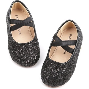 image:imageFelix amp Flora Toddler Girl Dress Shoes  Flower Girl Ballet Mary Jane Flats Party School WeddingB869glitter Black