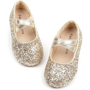 image:imageFelix amp Flora Toddler Girl Dress Shoes  Flower Girl Ballet Mary Jane Flats Party School WeddingB869glitter Gold