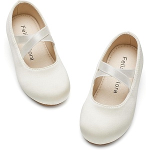 image:imageFelix amp Flora Toddler Girl Dress Shoes  Flower Girl Ballet Mary Jane Flats Party School WeddingBf09s Ivory White