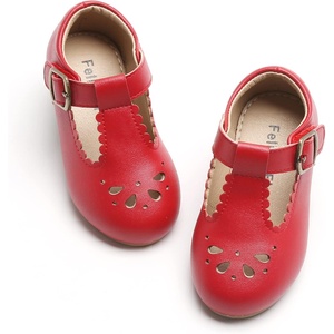 image:imageFelix amp Flora Toddler Little Girl Flat Oxfords Dress Shoes  Mary Jane Princess for Girl Party School ShoesB396red