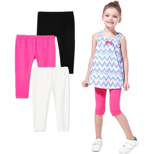 image:imageFelix amp Flora ToddlerLittle Girls Flat Capri Leggings Pants3pack Black White Pink