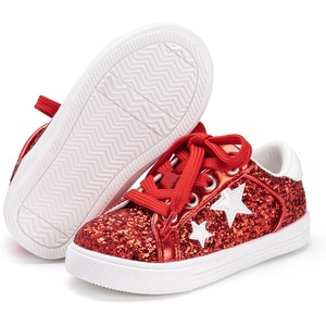 image:imageFelix amp Flora ToddlerLittle Kid Girls Running Shoes Sports Sneakers Princess Casual Glitter ShoesBs819glitter Red