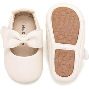 image:imageSoft Sole Baby Dress Shoes  Infant Baby Walking Shoes Moccasinss Rubber Sole Crib ShoesB15beige