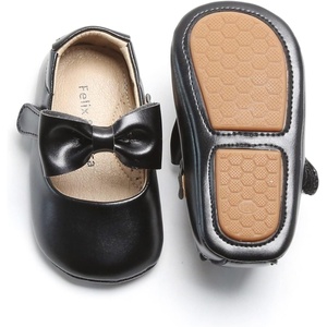 image:imageSoft Sole Baby Dress Shoes  Infant Baby Walking Shoes Moccasinss Rubber Sole Crib ShoesB15black