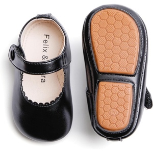 image:imageSoft Sole Baby Dress Shoes  Infant Baby Walking Shoes Moccasinss Rubber Sole Crib ShoesB8725black