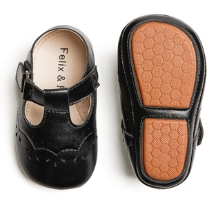 image:imageSoft Sole Baby Dress Shoes  Infant Baby Walking Shoes Moccasinss Rubber Sole Crib ShoesB8726black