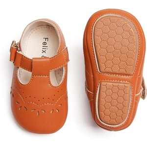 image:imageSoft Sole Baby Dress Shoes  Infant Baby Walking Shoes Moccasinss Rubber Sole Crib ShoesB8726brown