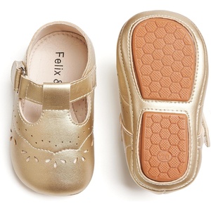 image:imageSoft Sole Baby Dress Shoes  Infant Baby Walking Shoes Moccasinss Rubber Sole Crib ShoesB8726gold