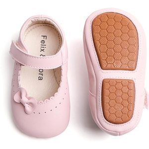 image:imageSoft Sole Baby Dress Shoes  Infant Baby Walking Shoes Moccasinss Rubber Sole Crib ShoesB8727pink