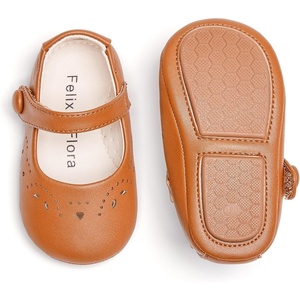 image:imageSoft Sole Baby Dress Shoes  Infant Baby Walking Shoes Moccasinss Rubber Sole Crib ShoesB8728brown