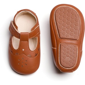 image:imageSoft Sole Baby Dress Shoes  Infant Baby Walking Shoes Moccasinss Rubber Sole Crib ShoesB8730brown
