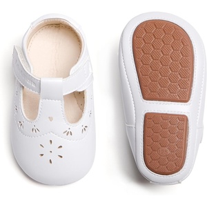 image:imageSoft Sole Baby Dress Shoes  Infant Baby Walking Shoes Moccasinss Rubber Sole Crib ShoesB8730white