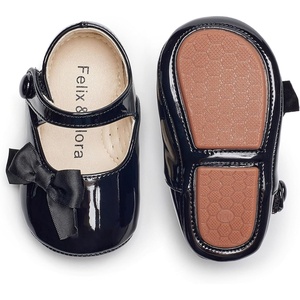 image:imageSoft Sole Baby Dress Shoes  Infant Baby Walking Shoes Moccasinss Rubber Sole Crib ShoesBn36black