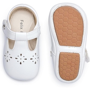 image:imageSoft Sole Baby Dress Shoes  Infant Baby Walking Shoes Moccasinss Rubber Sole Crib ShoesBn40white