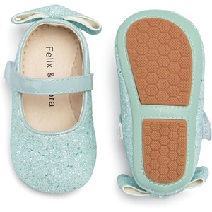 image:imageSoft Sole Baby Shoes  Infant Baby Walking Shoes Moccasins Rubber Sole Crib ShoesB05blue