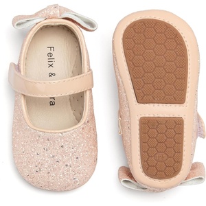 image:imageSoft Sole Baby Shoes  Infant Baby Walking Shoes Moccasins Rubber Sole Crib ShoesB05light Pink