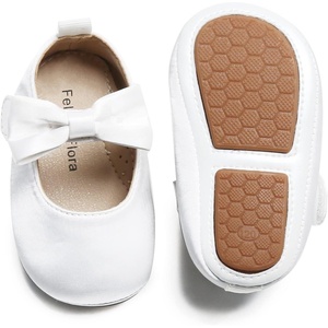 image:imageSoft Sole Baby Shoes  Infant Baby Walking Shoes Moccasins Rubber Sole Crib ShoesB17white