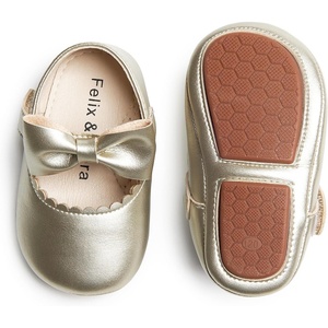 image:imageSoft Sole Baby Shoes  Infant Baby Walking Shoes Moccasins Rubber Sole Crib ShoesB23gold