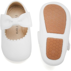 image:imageSoft Sole Baby Shoes  Infant Baby Walking Shoes Moccasins Rubber Sole Crib ShoesB23white