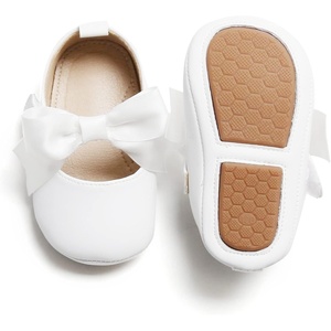 image:imageSoft Sole Baby Shoes  Infant Baby Walking Shoes Moccasins Rubber Sole Crib ShoesB6638white