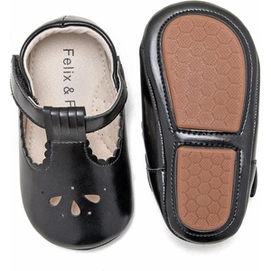 image:imageSoft Sole Baby Shoes  Infant Baby Walking Shoes Moccasins Rubber Sole Crib ShoesB8710black