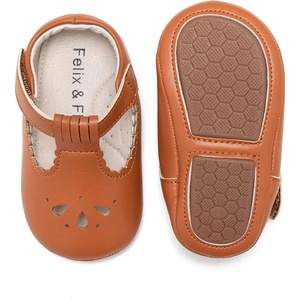 image:imageSoft Sole Baby Shoes  Infant Baby Walking Shoes Moccasins Rubber Sole Crib ShoesB8710brown