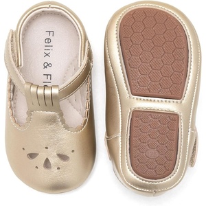 image:imageSoft Sole Baby Shoes  Infant Baby Walking Shoes Moccasins Rubber Sole Crib ShoesB8710gold