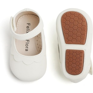 image:imageSoft Sole Baby Shoes  Infant Baby Walking Shoes Moccasins Rubber Sole Crib ShoesBaby8524ivory