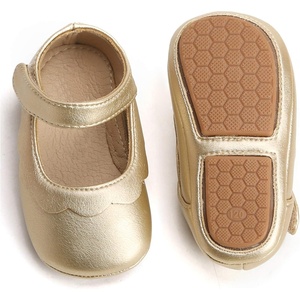 image:imageSoft Sole Baby Shoes  Infant Baby Walking Shoes Moccasins Rubber Sole Crib ShoesGolden