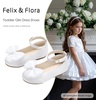 image:imageFelix amp Flora Toddler Flower Girl Dress Shoes  Baby Girl Ballet Mary Jane Flats for Party School WeddingBf32white