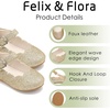 image:imageFelix amp Flora Toddler Flower Girl Dress Shoes  Baby Girl Ballet Mary Jane Flats for Party School WeddingGlitter Gold