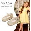 image:imageFelix amp Flora Toddler Flower Girl Dress Shoes  Baby Girl Ballet Mary Jane Flats for Party School WeddingGlitter Gold