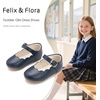 image:imageFelix amp Flora Toddler Flower Girl Dress Shoes  Baby Girl Ballet Mary Jane Flats for Party School WeddingNavy Blue