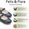 image:imageFelix amp Flora Toddler Flower Girl Dress Shoes  Baby Girl Ballet Mary Jane Flats for Party School WeddingNavy Blue